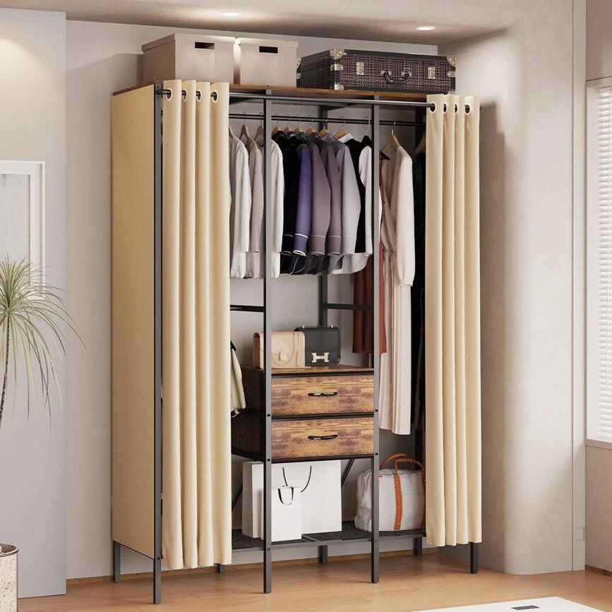 Schwerlast Kleiderschrank Schlafzimmer Kleiderständer Garderobenständer Vintage - Bild 3 von 4