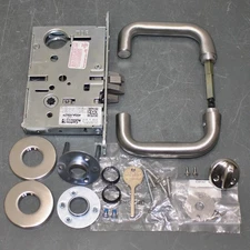 PARTIAL - Corbin Door Lockset ML2067 LL 626, Storeroom Lever Handle, Chrome