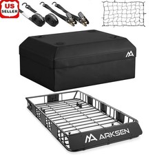 Heavy Duty Roof Rack Cargo Carrier Adjustable U-Bolt Mount Universal Fit 150lbs
