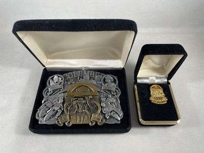 AMA Motorcycle Heritage Museum 1992 Belt Buckle Columbus #677 Of 3000 With Pin