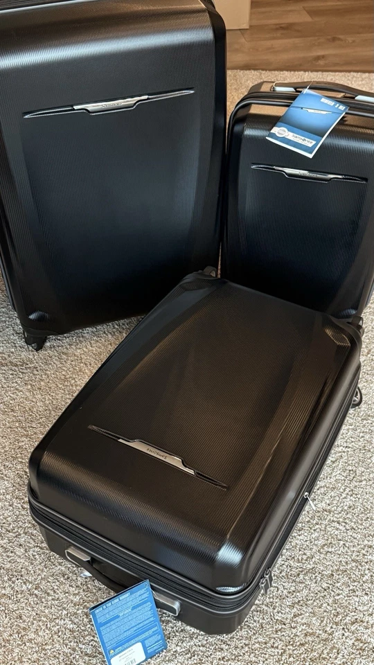 SAMSONITE WINFIELD 3 DLX HARDSIDE LUGGAGE SPINNERS 3-PIECE SET 20/25/28 - BLACK - Image 4 of 4