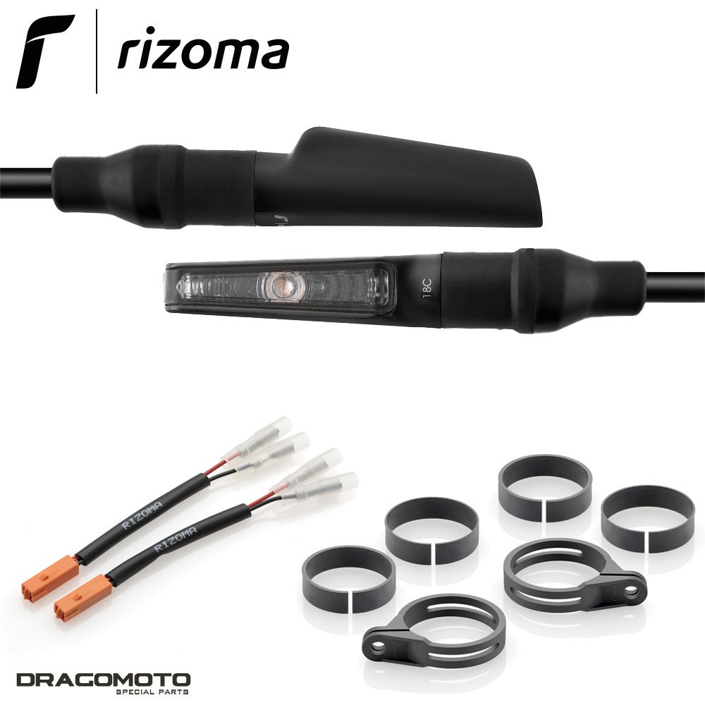 Clignotants CORSA Kawasaki Versys-X 300 Remplacement LED Anti-Vibration Noir