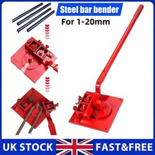 1-20MM Manual Metal Bender Machine For Steel Pipe Construction Building Tool UK