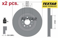 X2 PCS FRONT BRAKE DISC SET LEFT AND RIGHT 92237603 TEXTAR I
