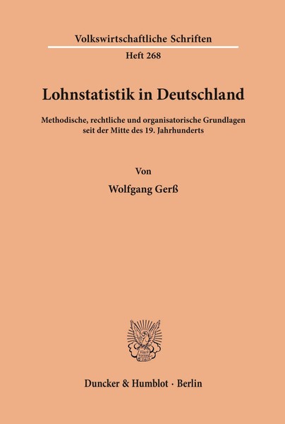 Lohnstatistik In Deutschland. Wolfgang Gerß Taschenbuch 332 S. Deutsch 1977-image