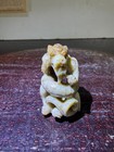 Rare Antique/ Vtg. Chinese Chicken Bone Jade Dragon Pendant — photo 2