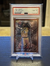 Topps Finest Kobe Bryant Apprentice #74 Rookie Card PSA 8 With Coating NBA. rookie card picture