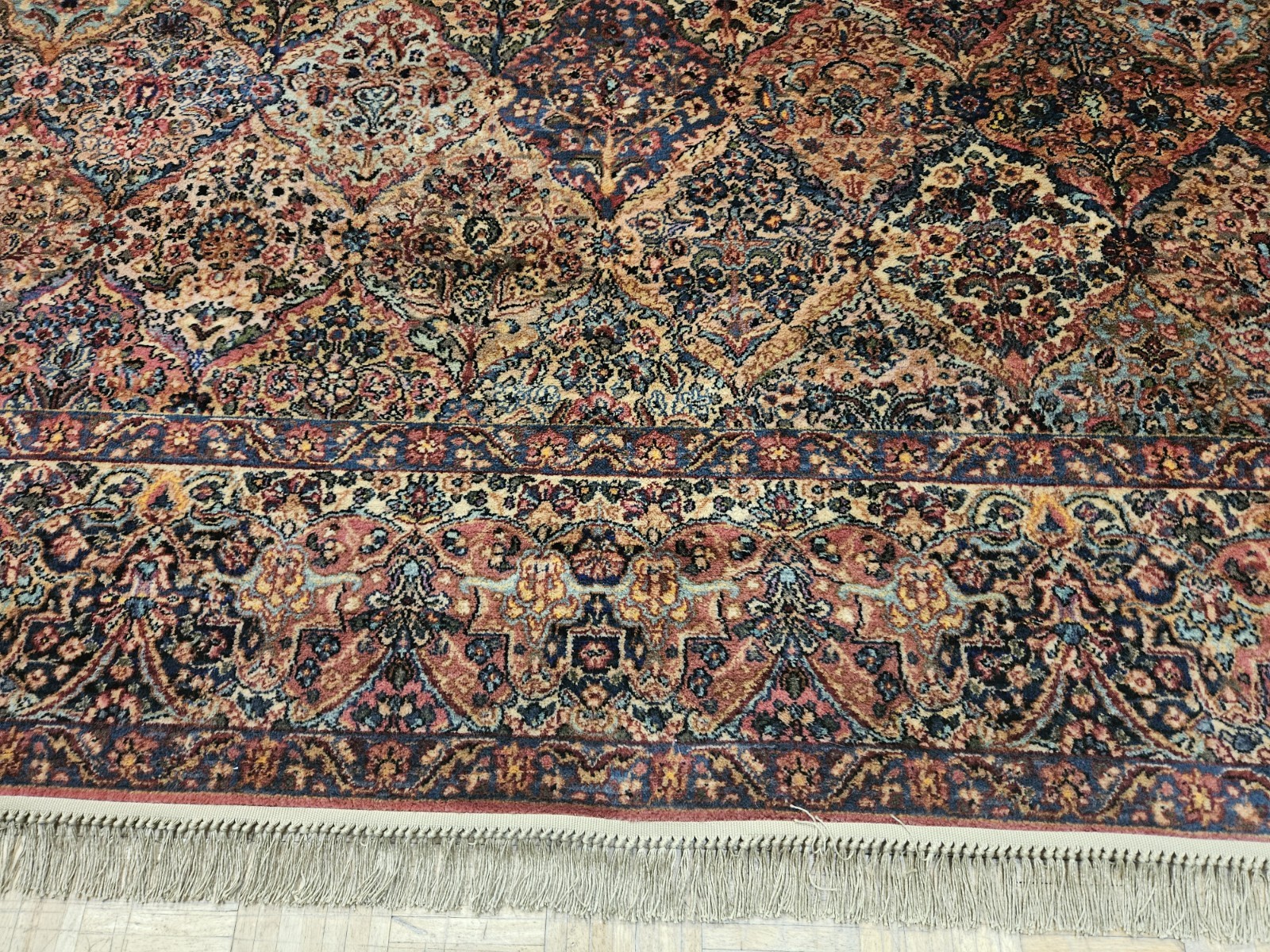 10x16 KARASTAN ANTIQUE MULTICOLOR PANEL KIRMAN 717 PALACE SIZE 100% WOOL RUG VGC