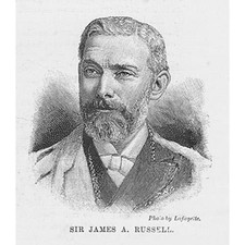 SIR JAMES A. RUSSELL Scottish Physician - Antique Print 1894