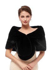 Jovono Women's Wedding Fur Wraps and Shawls Bridal Fur Stole and Scarves for ...