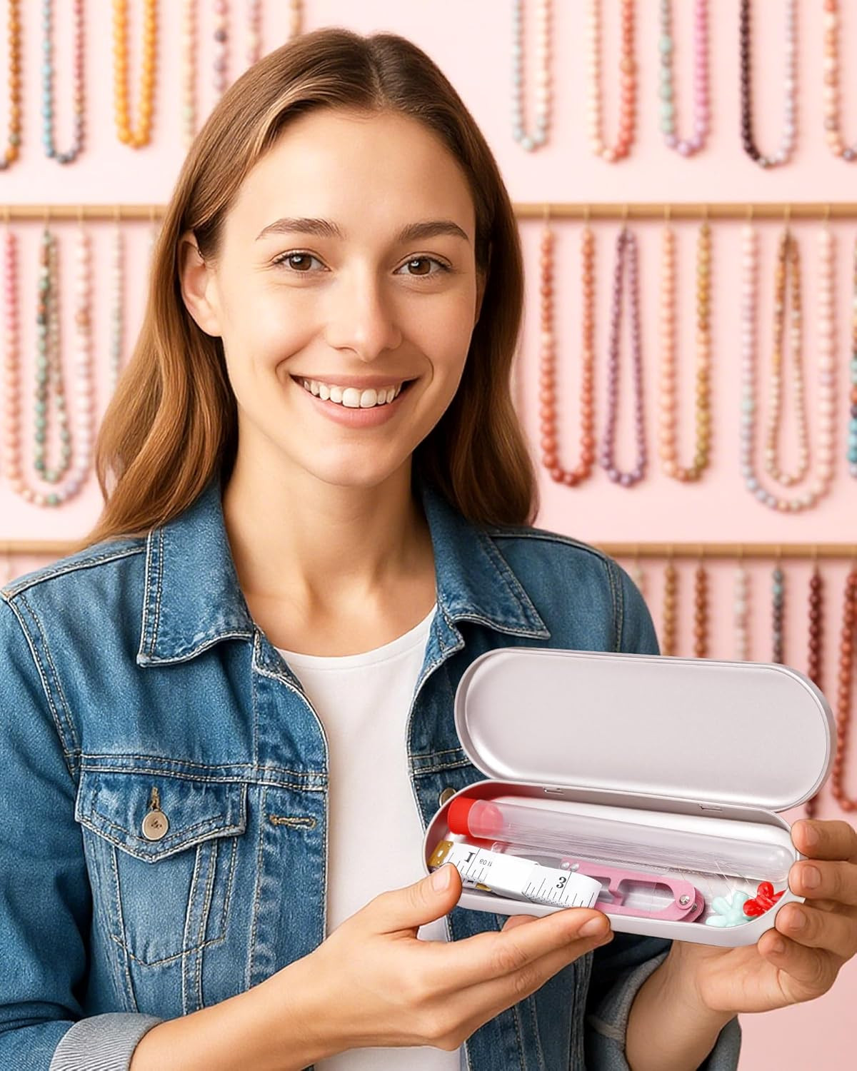 87 Pcs Beading Needles Set – 3 Types: 6 Sizes Big Eye Seed Bead Needle & 6 Sizes