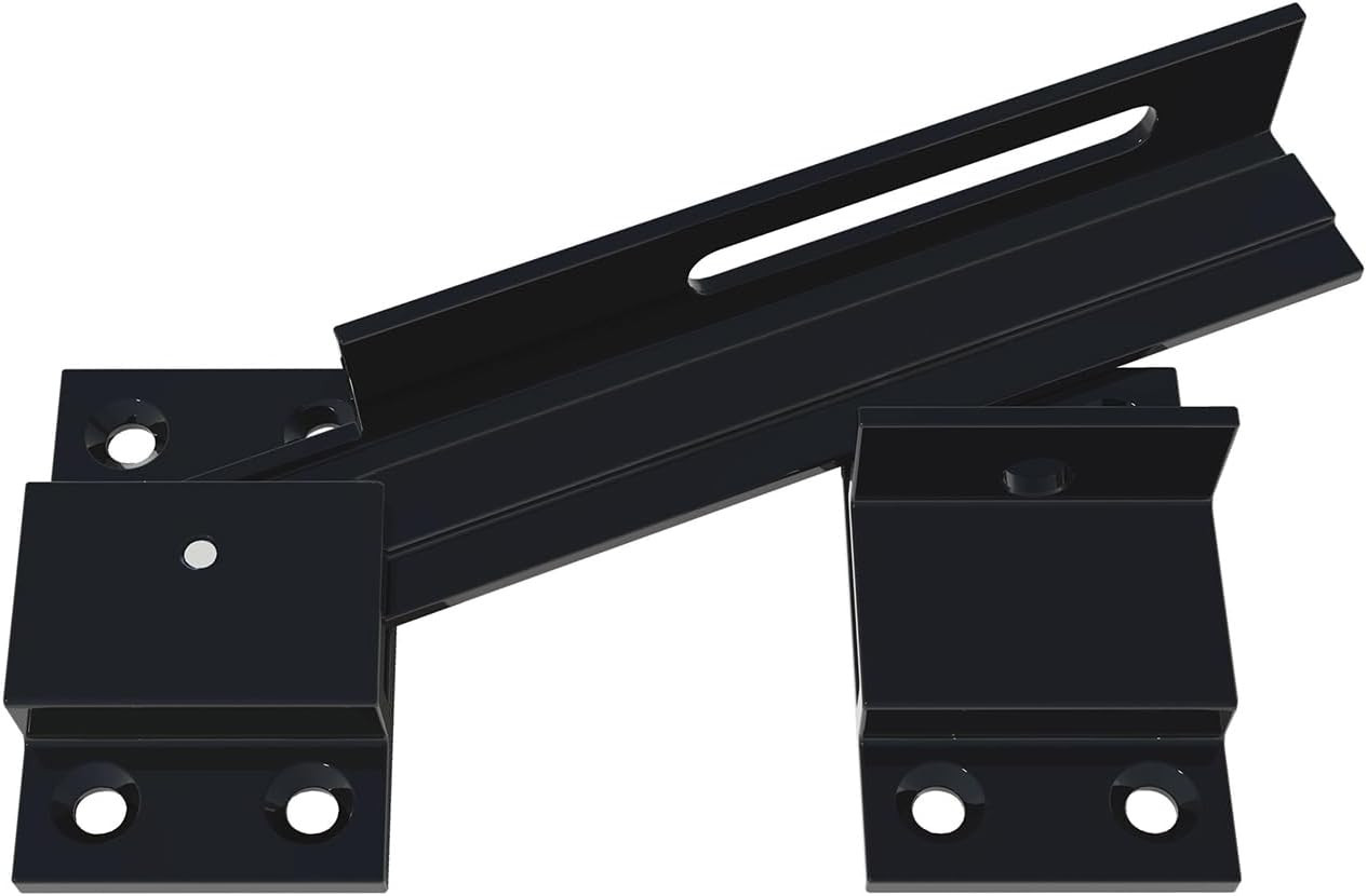 Flip Gate Latch Lock with Padlock Hole, Aluminum Alloy Adjustable Door Latch Bar