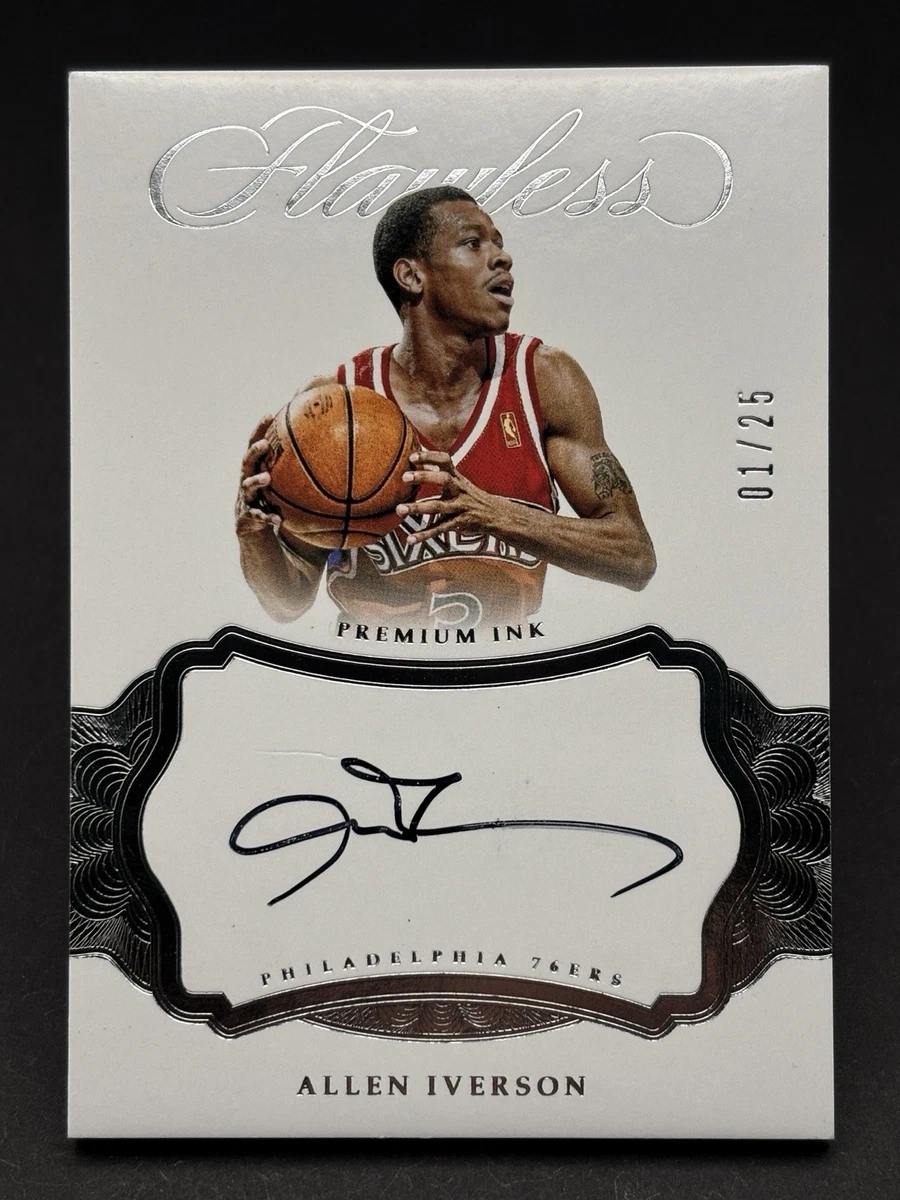 Panini Allen Iverson Basketball Autographed Sports Trading Cards