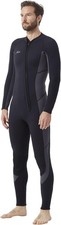 Hevto Men Wetsuits 32mm Neoprene Back Zip Fullsuit Wet Suit Keep Warm for Surfin