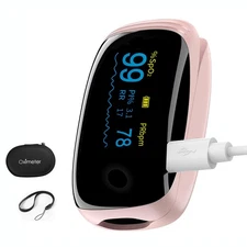 Rechargeable Pulse Oximeter Fingertip Oxygen Monitoring Fingertips with SpO2 ...