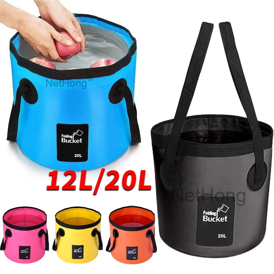 12/20L Falteimer Camping-Faltbarer Eimer Spülschüssel Waschschüssel Faltschüssel - Bild 3 von 4