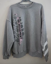 FP Movement OB1673278 Women Sz S Gray All Star Logo Crewneck Sweatshirt $98