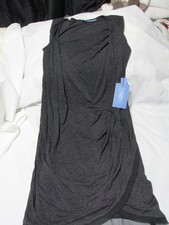 NWT Vera Wang Womens Charcoal Gray Sleeveless Dress Size Small