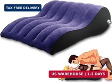 Inflatable Sex Cushion PVC Flocking Sex Pillow Chair for Couples Positioning, Bo