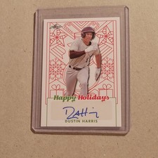 2023 Leaf Happy Holidays Dustin Harris Auto BA-DH1 Texas Rangers