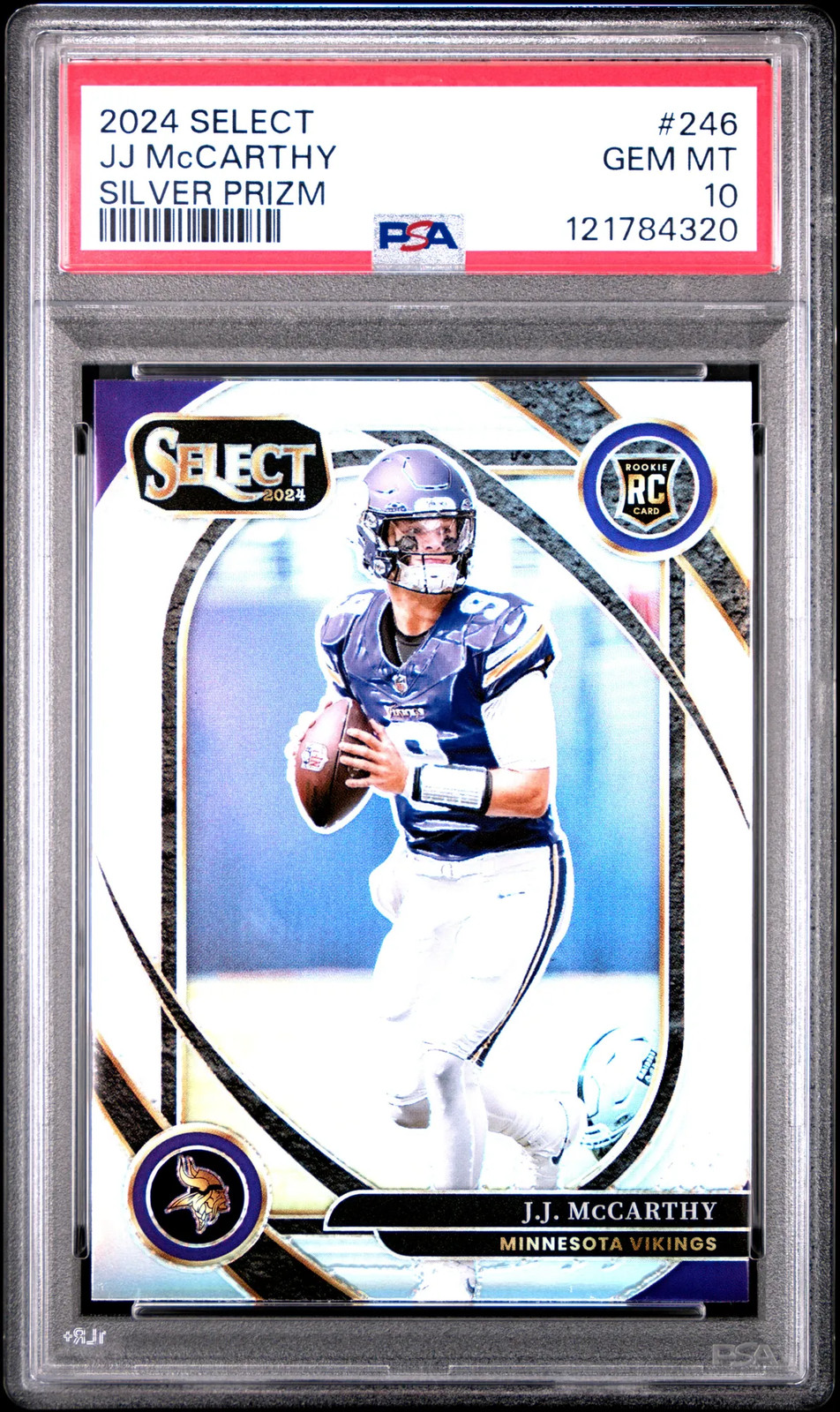 2024 Panini Select JJ Mccarthy #246 Silver Prizm PSA 10
