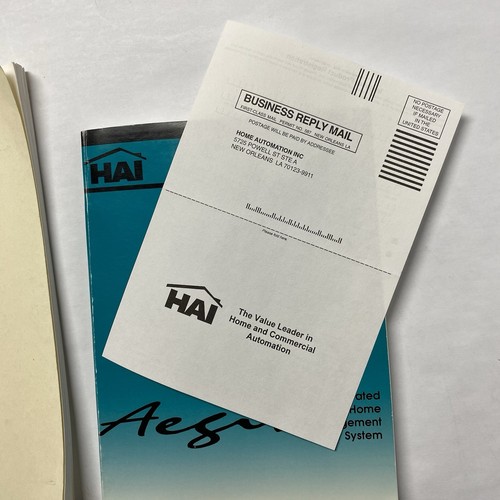 HAI Aegis Branded Installation manual and Owners manual New old stock 1998 - Picture 14 of 14