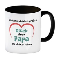 Ich Habe Wirklich GroßEs GlüCk Einen Papa Wie Dich Zu Haben Kaffeebecher Schwarz