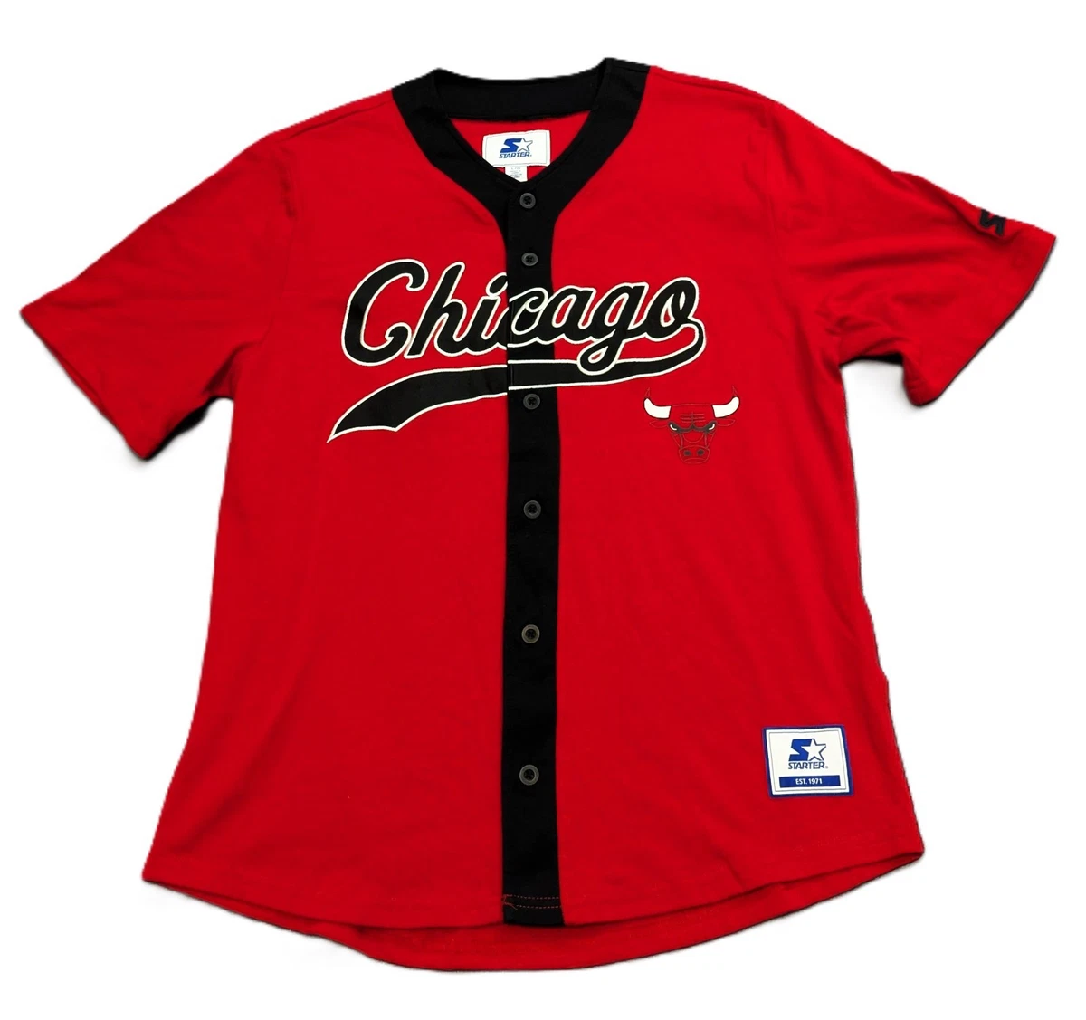 NBA シカゴ ブルズ スターター ベースボールシャツ　ユニフォームXL NBA シカゴ ブルズ スターター ベースボールシャツ ユニフォームXL NBA
