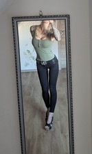 Freeman T. Porter Alexa Damen Jeans skinny schwarz low-waist XXS Magic cropped