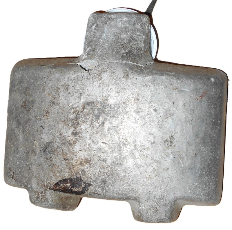 DIVERS SCUBA WEIGHT MOLD VINTAGE RARE LEAD 8 LB WATER SPORT EQUIPMENT TIN PEWTER