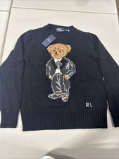 Polo Ralph Lauren Women's Polo Bear Wool Sweater Size Medium D6,C20