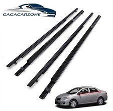 4pcs Door Window Weatherstrip Belt Seal Moulding Trim Fits 09-12 Toyota Corolla