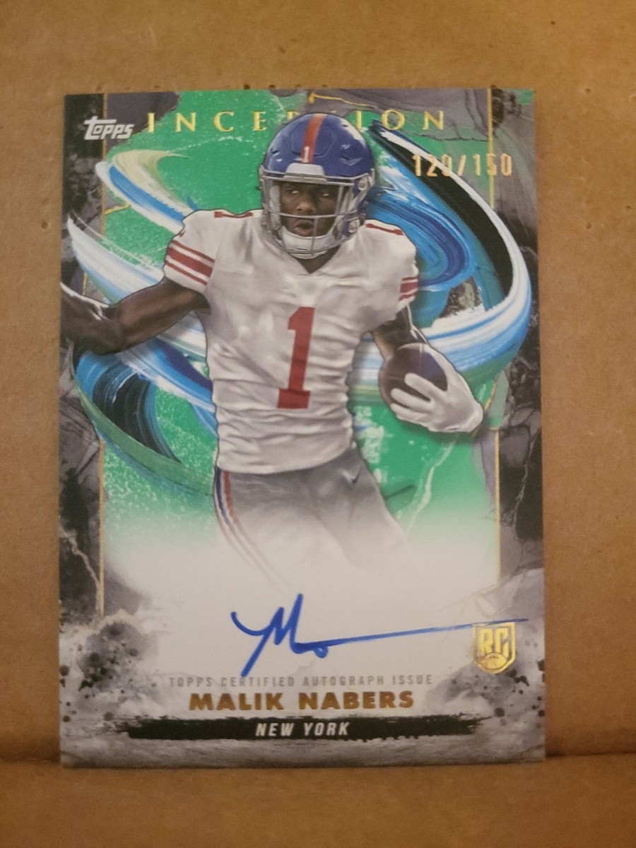 2024 TOPPS INCEPTION FOOTBALL MALIK NABERS ROOKIE AUTO /150 GIANTS