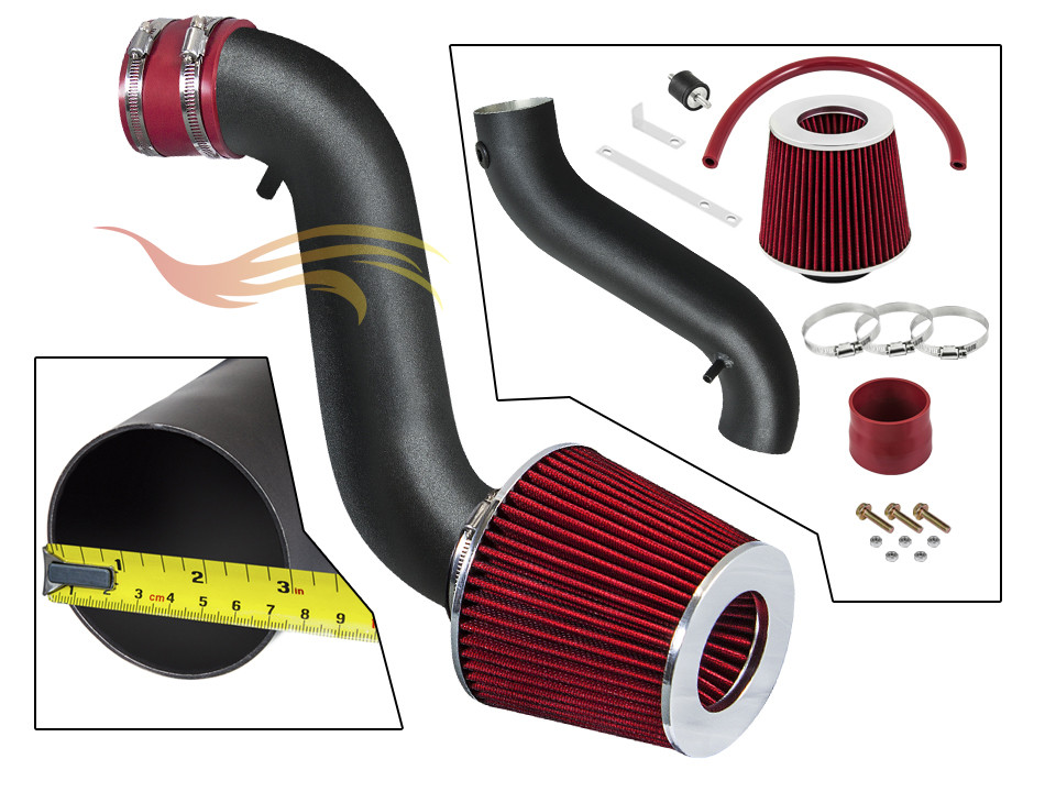 BCP RW RED 2005-2010 Charger/Magnum/300 3.5 V6 Short Ram Air Intake Kit +Filter