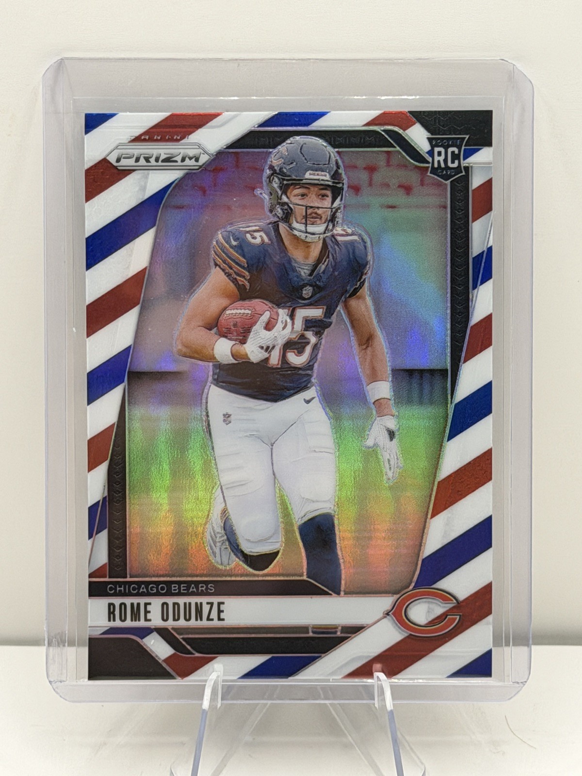 2024 Panini Prizm - Rome Odunze Red White Blue Prizm No. 385