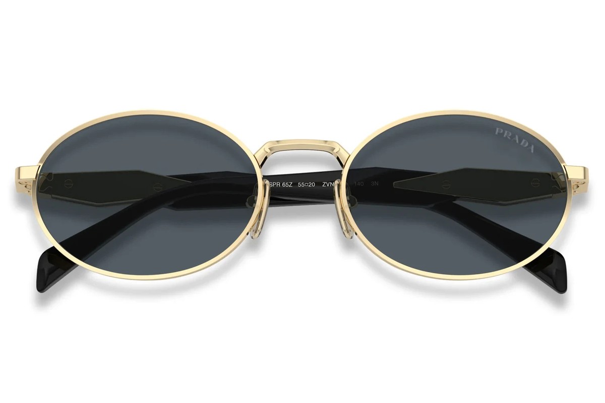 PRADA PR65ZS Women's Oval Sunglasses - Gold/Gray for sale online