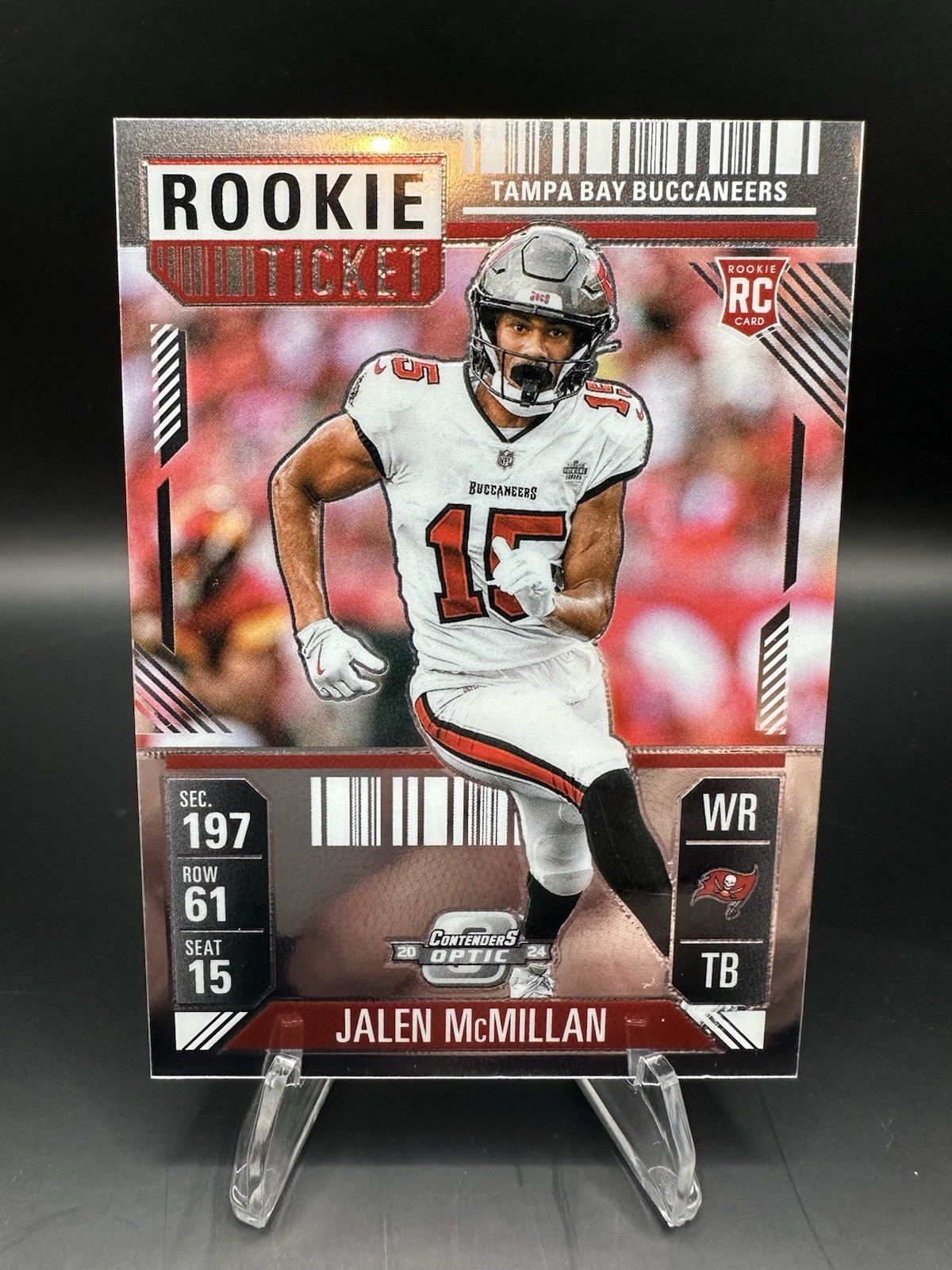 2024 Contenders Optic Rookie Ticket Base Jalen McMillan RC - Buccaneers #72