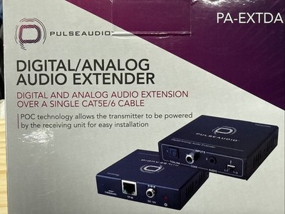 Vanco PA-EXTDA PulseAudio Digital-Analog Audio Extender Over CAT5e/6 Brand New