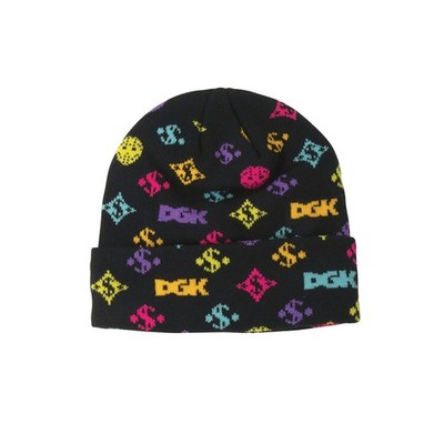 DGK Dirty Ghetto Kids ''Monogram'' Beanie (Black) Cuffed Knit Cap