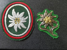 2 alte Mützenabzeichen Gebirgsjäger Gebirgstruppe Edelweiss