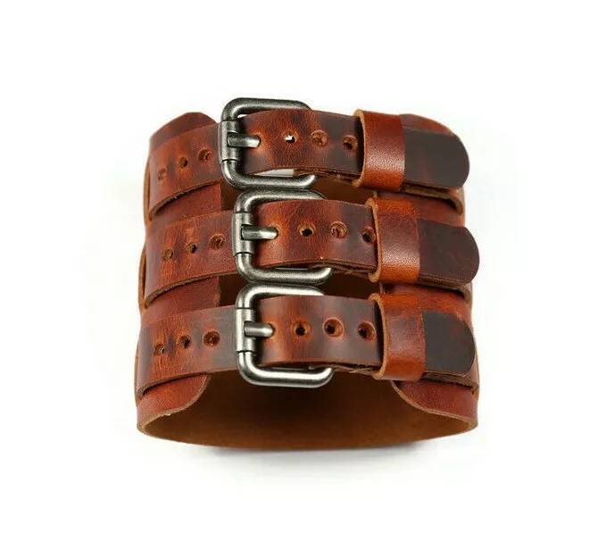 Wide leather cuff deals