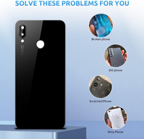 Back Cover Glass for Huawei P20 Lite Rear Glass Replacement + Camera Lens + Kit - 第 2/6 張圖片