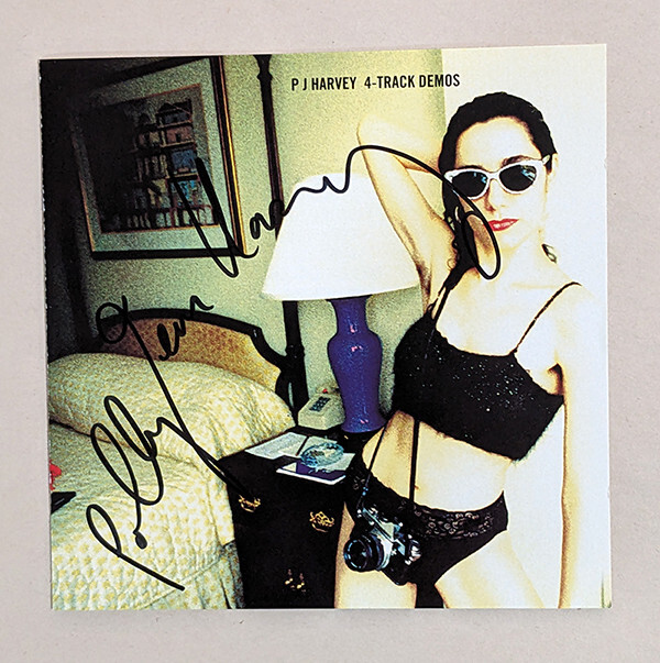 PJ HARVEY signed 4-track demos CD autographed Polly Jean SINGER