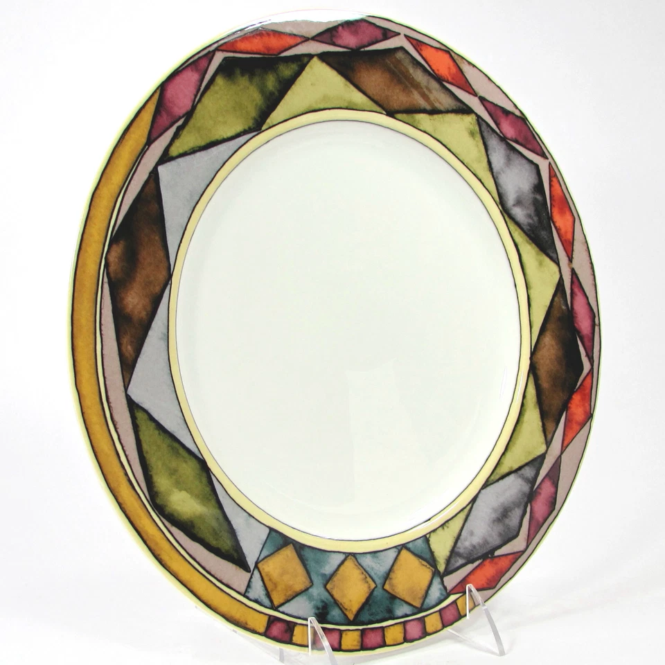 Plato redondo de porcelana diamantes Sasaki PALAZZO 12" COMO NUEVO Foto 2 de 4