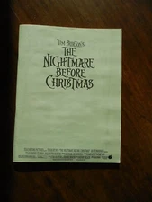 MOVIE PRESS KIT THE NIGHTMARE BEFORE CHRISTMAS MOVIE PHOTO WITH BOOKLET