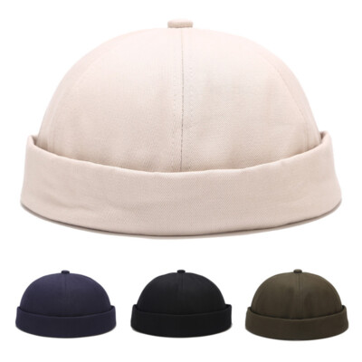 Herren Seemannsmütze Cap ohne Schirm Mütze Dockercap Trucker Biker