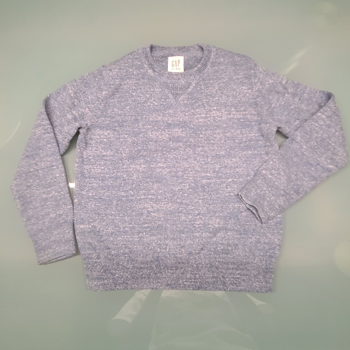 GAP Boy's Medium Blue Heather Sweater V design at Neck NWOT Sz