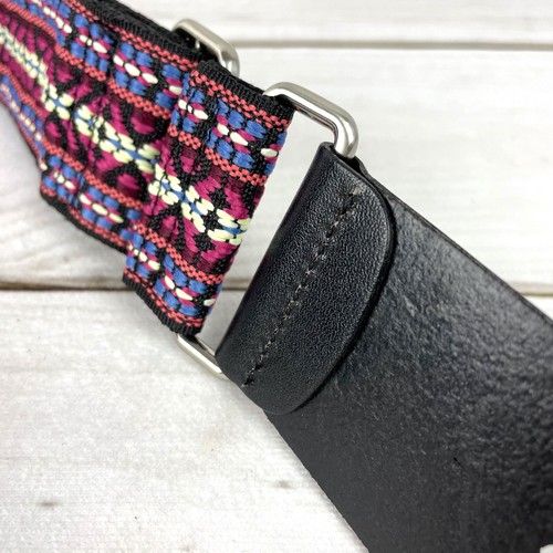 Walker & Williams H-19-M Vintage Series Strap Red, Blue & Cream Yucatan Weave - Picture 10 of 10