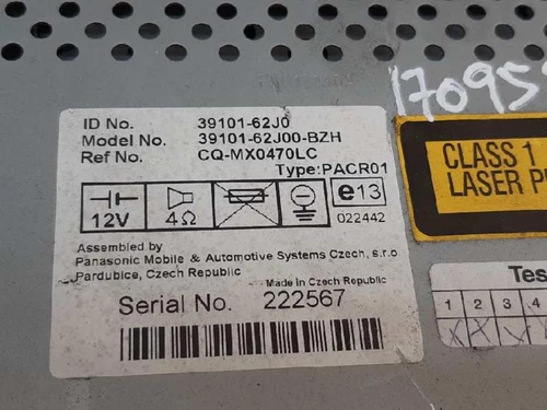 3910162J0 Sistema Audio/Radio Cd para SUZUKI SWIFT BERLINA (RS/MZ) 2006 1308982 - Imagen 2 de 10