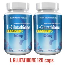 2 PACKS GLUTATION   120 PILLS 500 MG POWERFUL ANTIOXIDANT USA